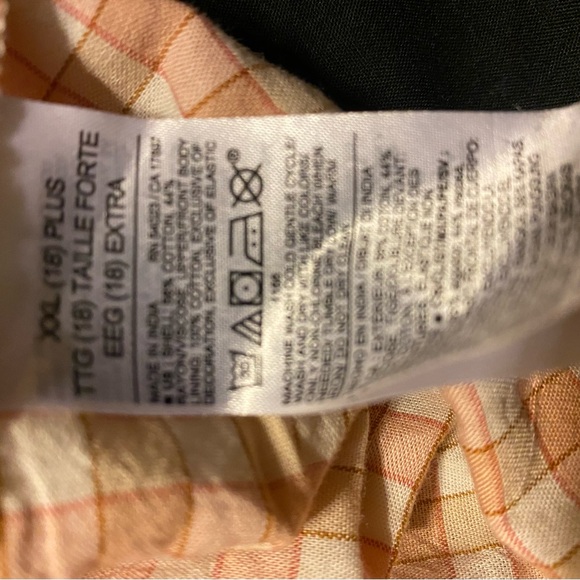 Orange and white checker print sundress - Picture 3 of 3